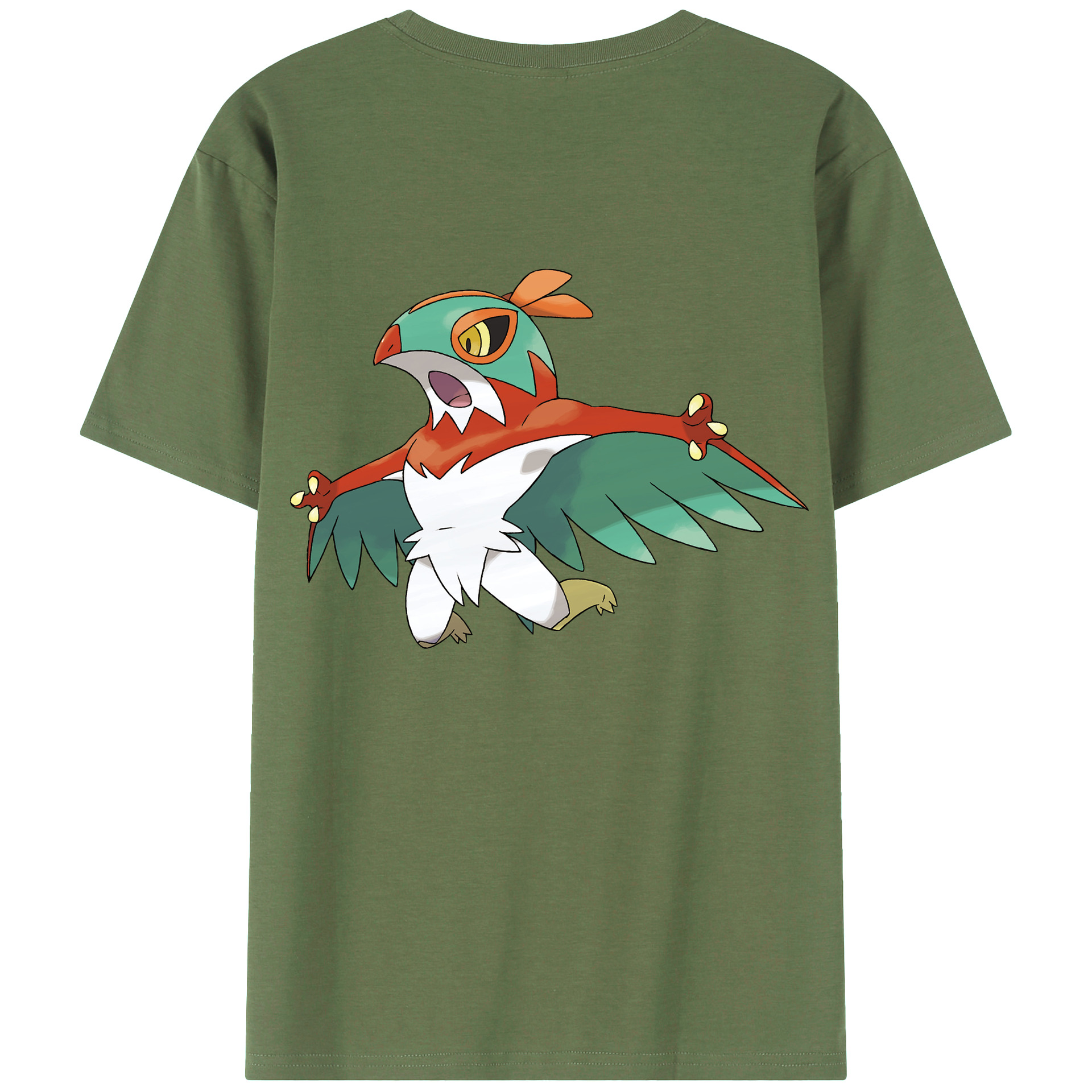 （画像用） ポケットモンスター Pokémon 綿100％ メンズ半袖Tシャツ（バックプリント） 通気性